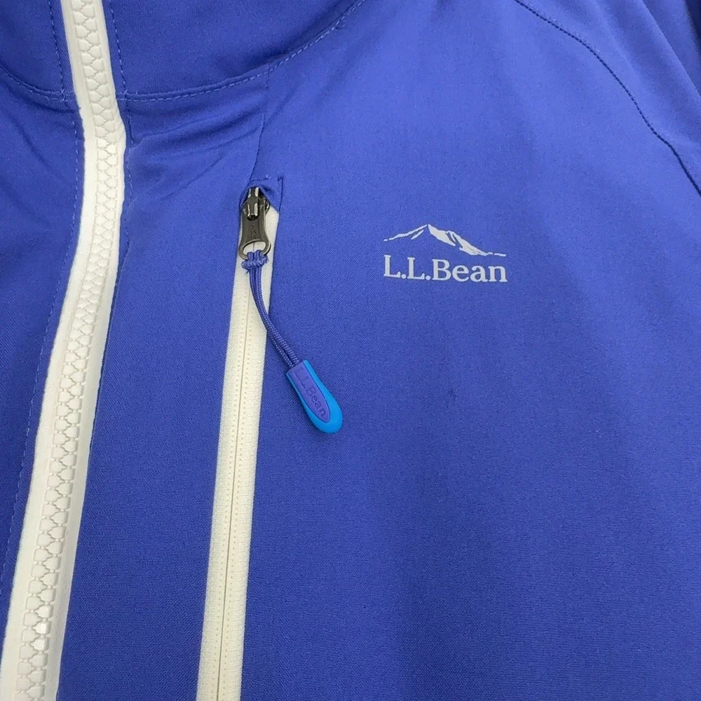 LL Bean Ski‎ Jacket Kids 18 Blue Purple TEK Waterproof Colorblock Winter Coat